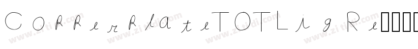 CopperplateTOTLig Re字体转换